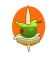 banderilla tipical spanish snack vector image vector image