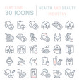 collection linear icons health and beauty vector image vector image