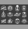 vintage space exploration logos set vector image vector image