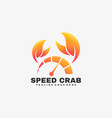 logo speed crab gradient colorful style vector image