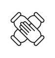 team work icon template black color editable vector image vector image