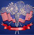 usa independence day banner with two crossing vector image