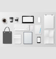 3d set identity for branding on white vector image vector image