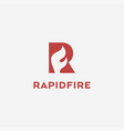 abstract letter rf logo icon template vector image vector image