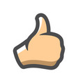 Hand showing thumbs up Royalty Free Vector Image