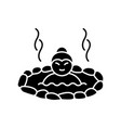 hot spring black glyph icon japanese onsen spa vector image vector image
