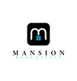 real estate initial letter m logo design template vector image