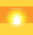banner or card with image of the us capitol vector image vector image