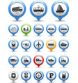 transport icons vector image