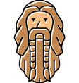 beard viking color icon vector image vector image