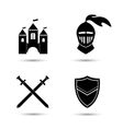 medieval icons set vector image