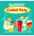 summer cocktails party template vector image