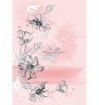 vertical floral background vector image