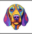german hound dog breed colorful cartoon kawaii vector image