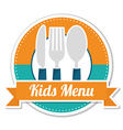 kids menu design vector image