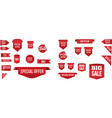 price tags collection ribbon sale banners vector image