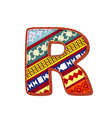 ornament r retro vector image