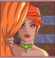 african woman with a turban vector image vector image