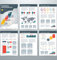 infographics concept set of business infographic vector image