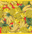 colored seamless pattern with pineapples vector image