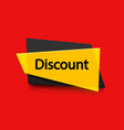 discount banner on red vector image vector image
