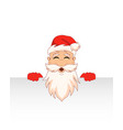 santa claus cartoon character with clean sheet vector image vector image
