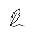 feather sketch icon vector image