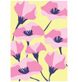 pink petunias vector image vector image