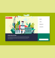 stop pollution ecology web site template plant vector image