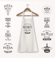 realistic white cotton kitchen apron vector image