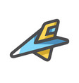 space ship ufo icon cartoon vector image vector image
