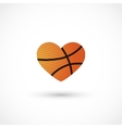 basketball heart vector image