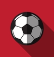 flat football icon over red background vector image