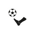 foot kicking the ball simple vector image vector image
