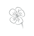 geranium flower simple black lined icon vector image