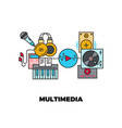 online podcast radio music web service vector image