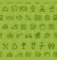 restaurant service signs seamless pattern vector image vector image