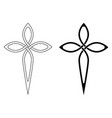symbol faith christian church cross graceful vector image