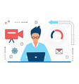 video content business production businessman vector image