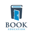 educational book logo design vector image vector image