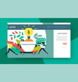 save energy online web page template fcl bulb vector image