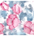 floral seamless wallpaper in watercolor style vector image vector image