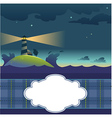 card with lighthouse vector image vector image