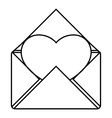 love letter icon outline style vector image