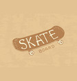skateboarding label logo for skater badge vector image vector image