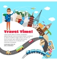 world travel and summer vacation planning vector image