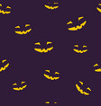 seamless pattern of grinning halloween vector image