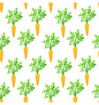 seamless pattern with carrot repeat food vector image vector image