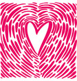 hand drawing heart in the form of a fingerprint vector image vector image