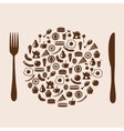 icon plate vector image vector image